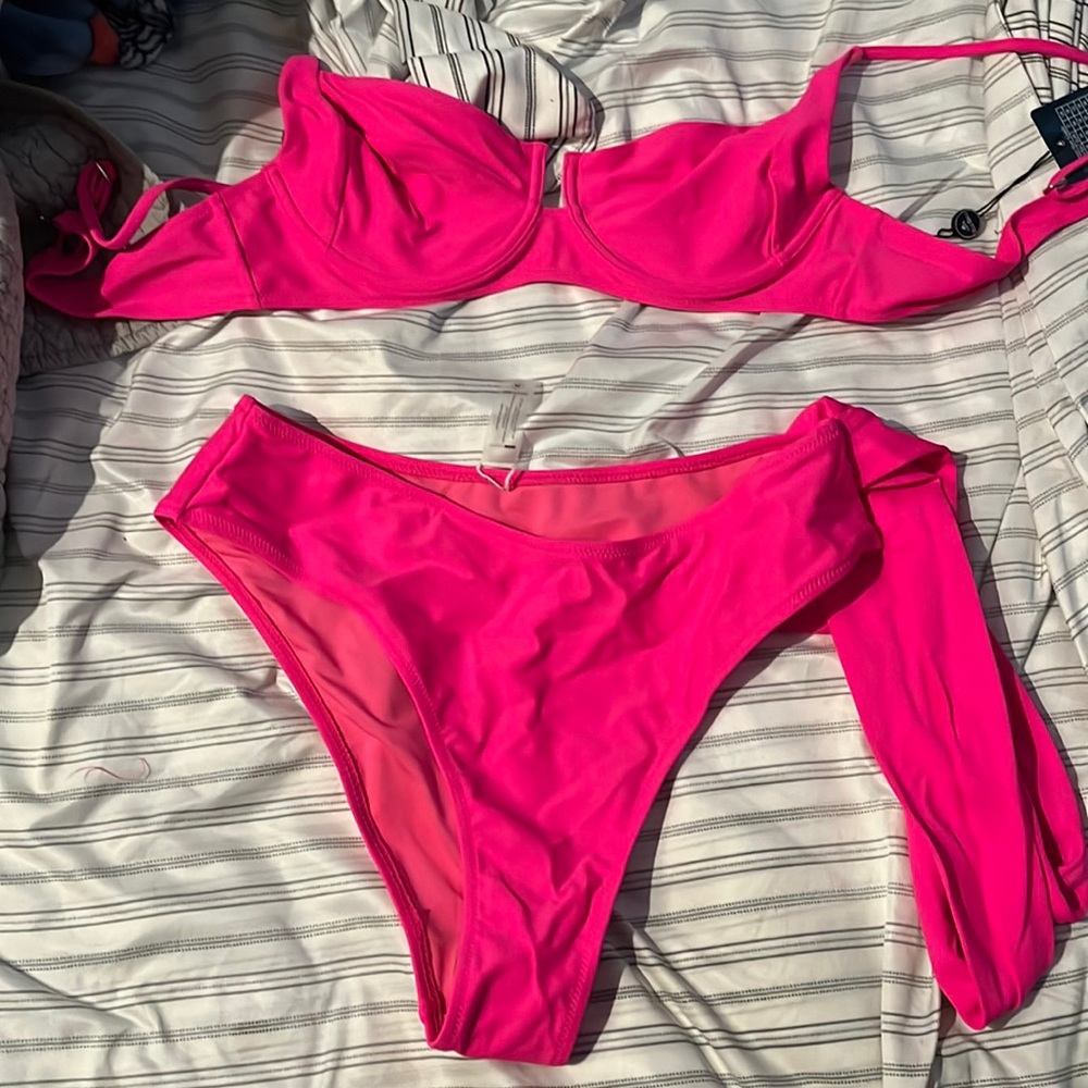 Hot pink swim suit